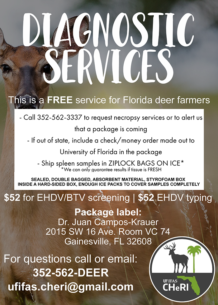 EHDV Diagnostic Services for Deer Farmers